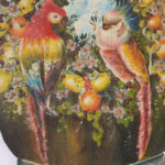 Antique Oil Painting on Boards of Birds and Flowers