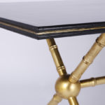 Rectangular Black Lacquer and Gold Leaf Table