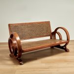 Art Deco Style Jamaican Caned Settee or Love Seat
