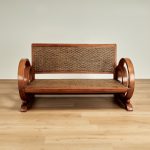 Art Deco Style Jamaican Caned Settee or Love Seat