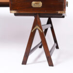 Campaign British Colonial Leather Top Sawhorse Desk