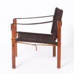Set of Four British Colonial Style Safari Chairs