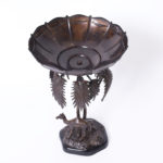 Anglo Indian Bronze Serving Bowl on a Palm Tree Stand with Camel