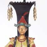 Pair of Painted Chinoiserie Figural Table Lamps