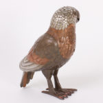 Brass and Copper Parrot Sculpture in the Style of Bustamante