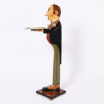 Vintage English Standing Butler with Serving Tray