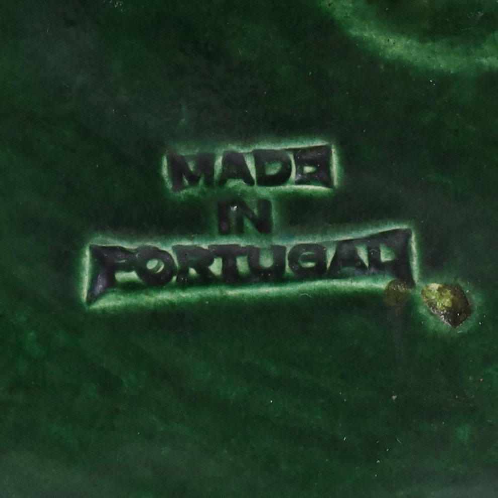 Vintage Portuguese Earthenware Cabbage Leaf Bowl