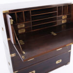 Antique English Campaign Chest with Desk