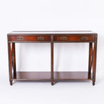 Campaign Style Mid Century Console Table