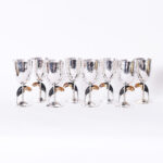 Set of Eight Silver Plate Goblets with Toucans by Emilia Castillo