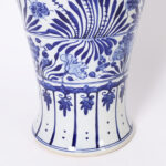 Pair of Chinese Blue and White Porcelain Palace Urns