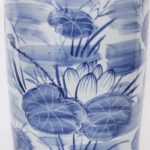 Pair of Chinese Blue and White Porcelain Vases with Water Lillies