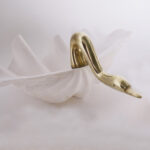 Brass and Clam Shell Swan Bowl