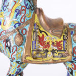 Pair of Chinese Cloisonné Tang Style Horses