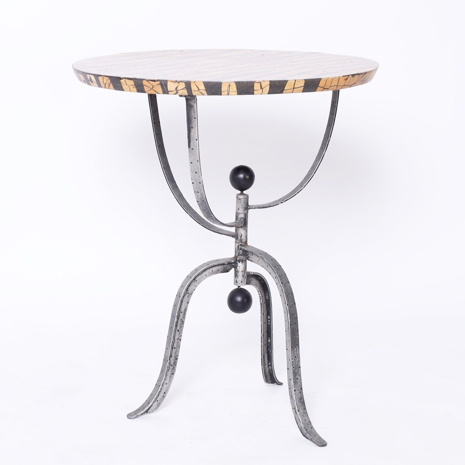 Modernist Coconut Shell and Iron Table or Stand