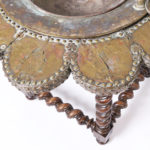 Antique English Brazier Table in Copper, Brass, and Wood