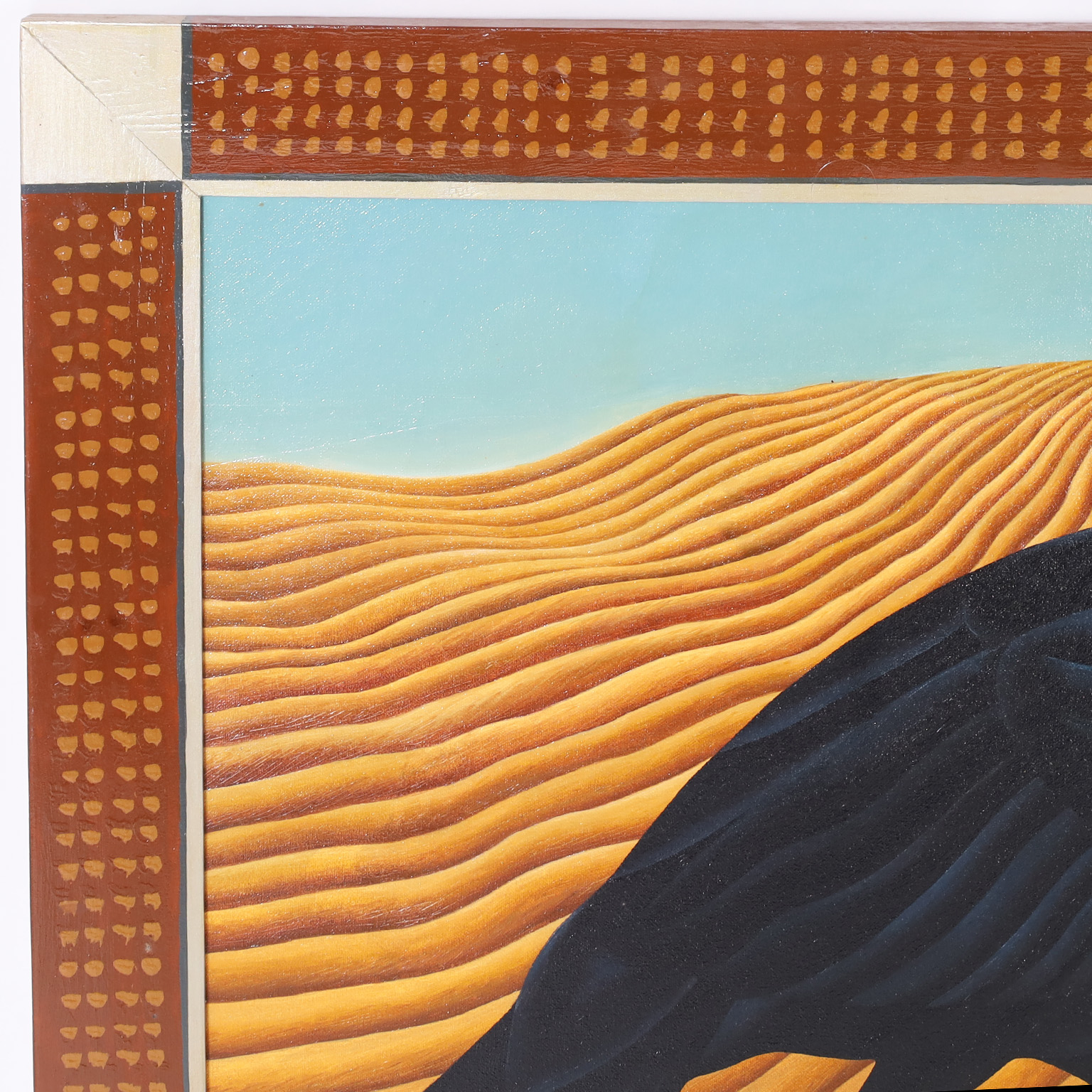 Modern Painting on Canvas of a Crow