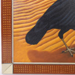 Modern Painting on Canvas of a Crow