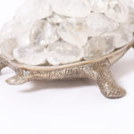Silver Plate Turtle with Crystal Rocks by Maitland Smith