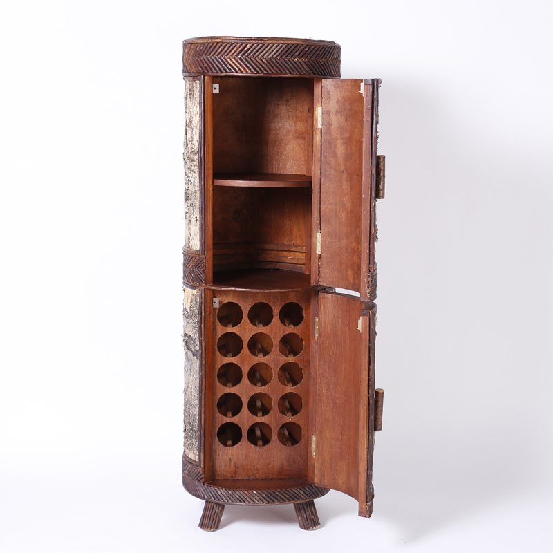 Unique Cylindrical Bar Cabinet