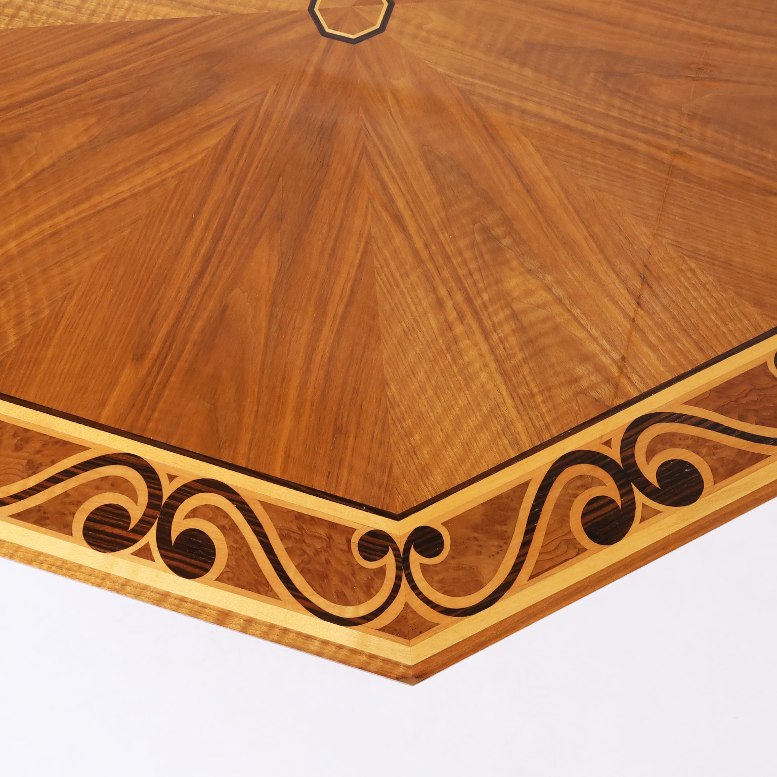 Inlaid British Colonial Style Center Table by David Linley