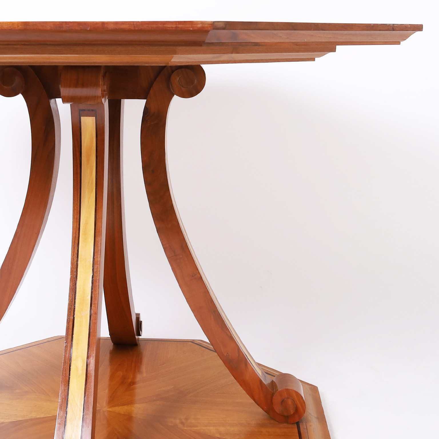 Inlaid British Colonial Style Center Table by David Linley