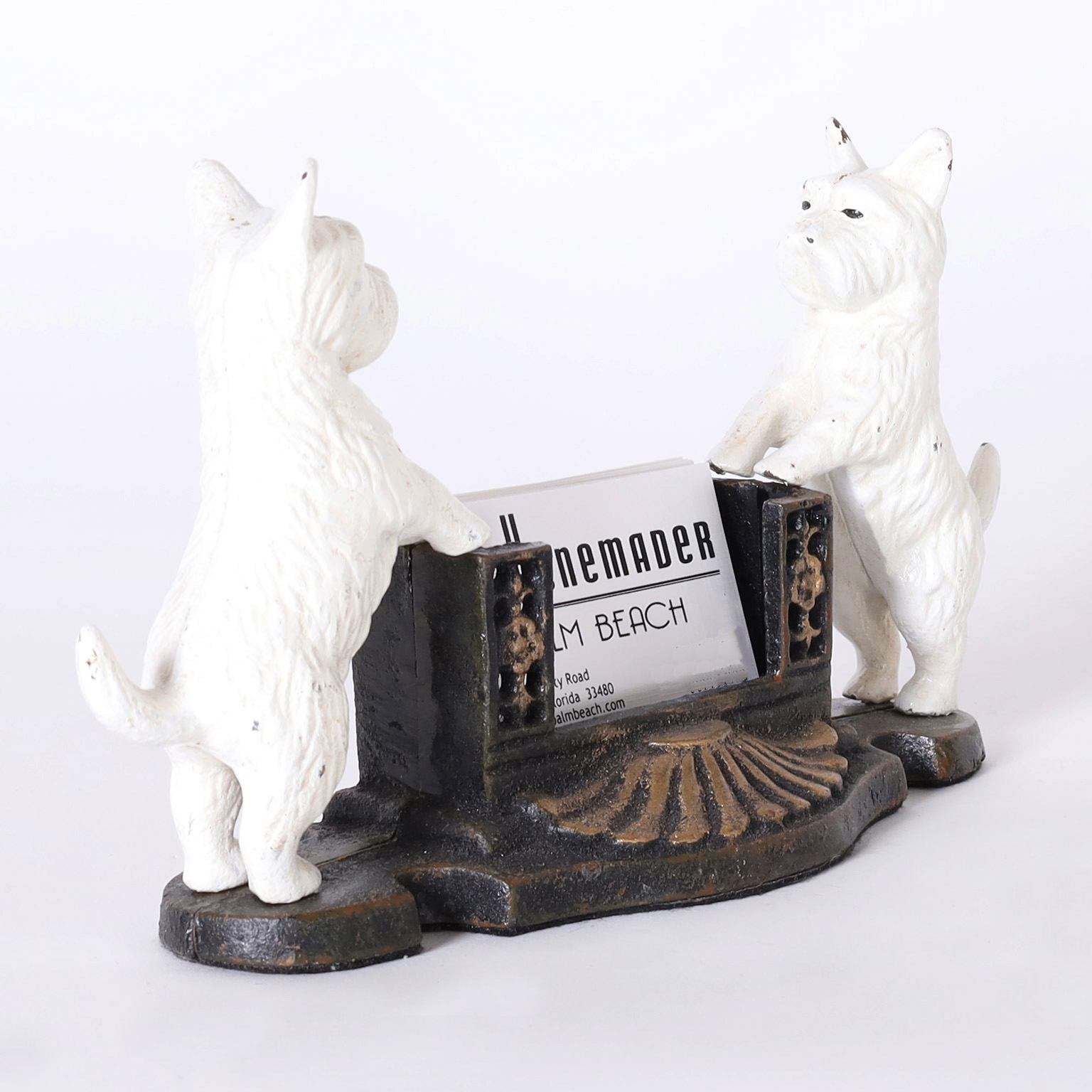 Pair of Business Card Holders with Dogs