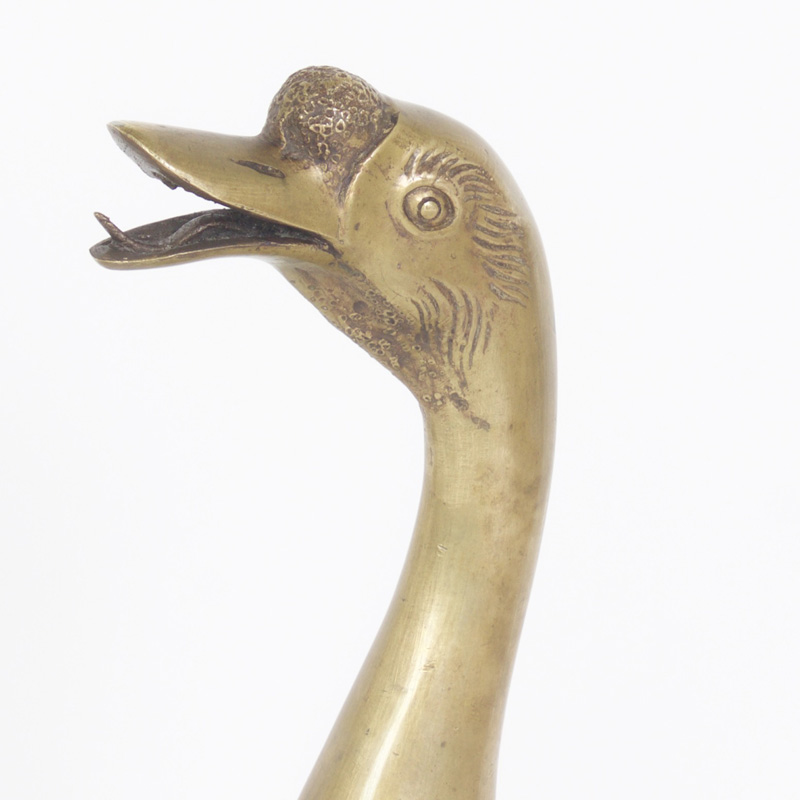 Bronze Geese Pair, 19th C. Japan. Rare with Fine Detail