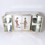 Vintage Italian Chinoiserie Eglomise Mirrored Cabinet, Sideboard or Bar