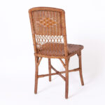 Set of Eight Vintage Wicker Dining Chairs