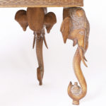 Mid Century British Colonial Elephant Head Writing Desk