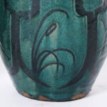 Pair of Antique Persian Glazed Terra Cotta Vases