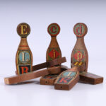 Set of Eight English Edwardian Decorative Game Pieces