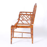 Set of Four Mid Century Faux Bamboo Arm Chairs