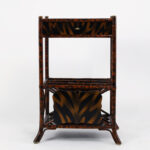 Vintage Faux Bamboo Stand with Magazine Rack by Maitland-Smith