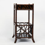 Vintage Faux Bamboo Stand with Magazine Rack by Maitland-Smith