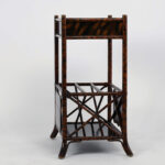 Vintage Faux Bamboo Stand with Magazine Rack by Maitland-Smith