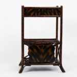 Vintage Faux Bamboo Stand with Magazine Rack by Maitland-Smith