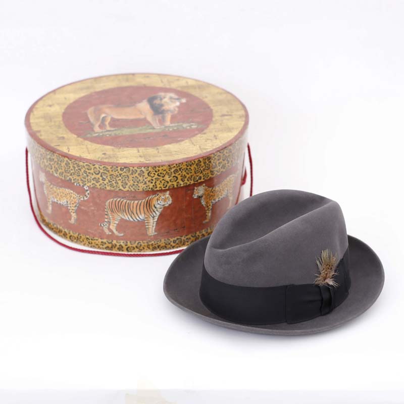 Vintage Fedora and Hat Box by Henry the Hatter