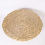 Round Reed Wrapped Ghost Drapery Coffee Table from the FS Flores Collection