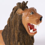 Vintage Carved Wood Folk Art Lion