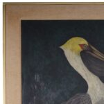 Framed Mid Century Oil Painting of a Pelican