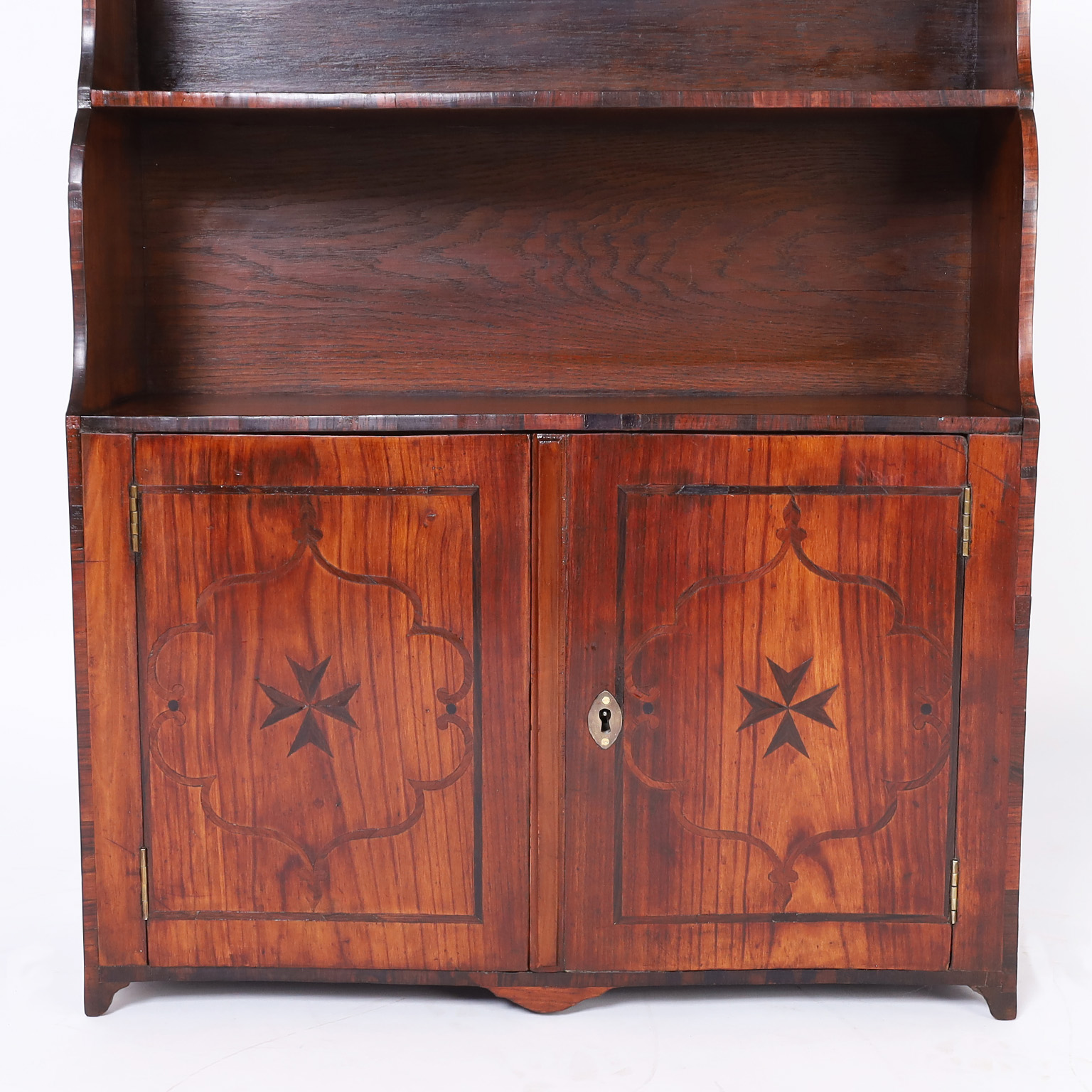 Petite Antique French Provincial Inlaid Cupboard