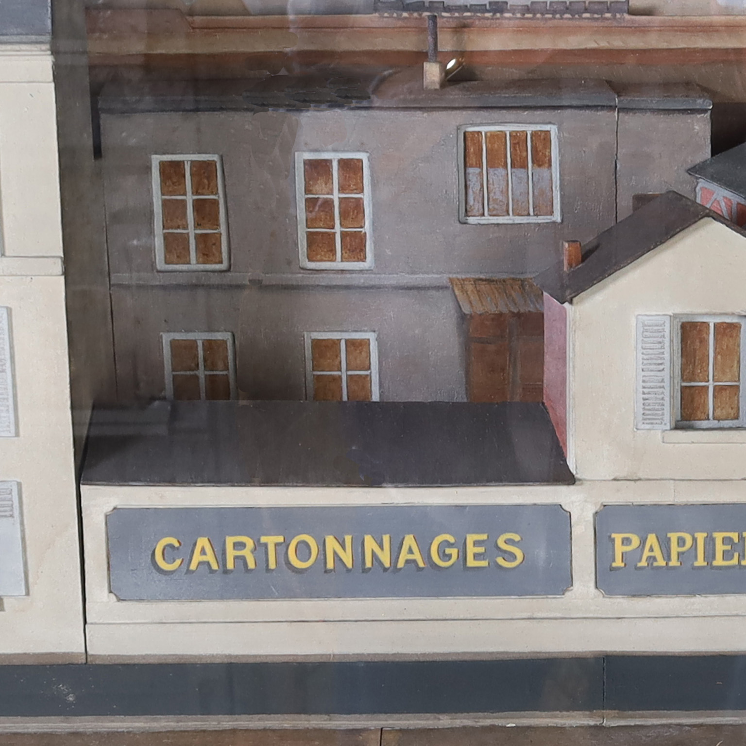 Antique Architectural Diorama of a French Street