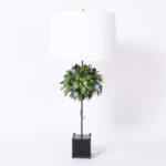 Pair of Italian Tole Fruit Tree Table Lamps