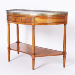 Antique French Fruitwood Demi-lune Server