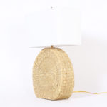 Pair of Spherical Wicker Table Lamps from the FS Flores Collection