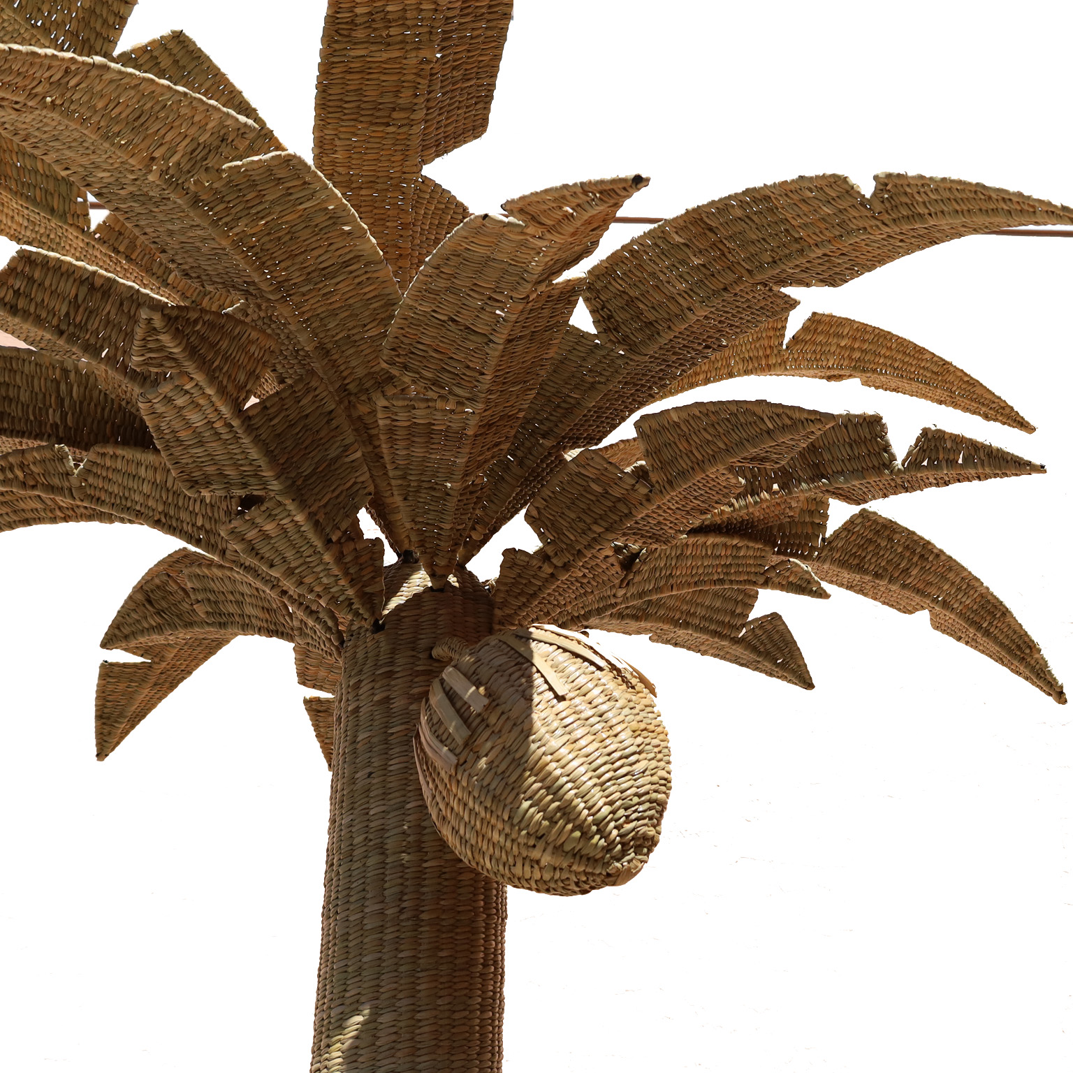 Life Size Wicker Palm Tree Sculpture from the FS Flores Collection