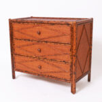 Vintage British Colonial Style Faux Bamboo Chest