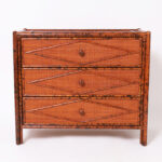 Vintage British Colonial Style Faux Bamboo Chest